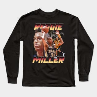 Reggie Miller Choke Sign Basketball Legend Signature Vintage Retro 80s 90s Bootleg Rap Style Long Sleeve T-Shirt